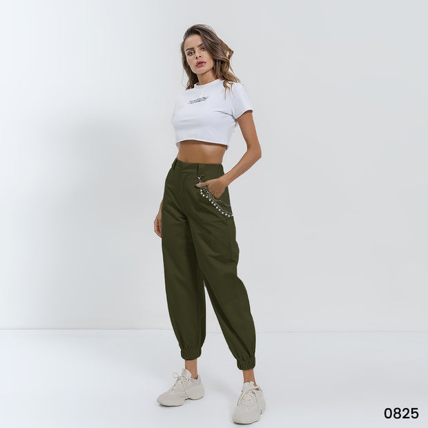 Pearl Utility Pants Women Olive Green - 0825