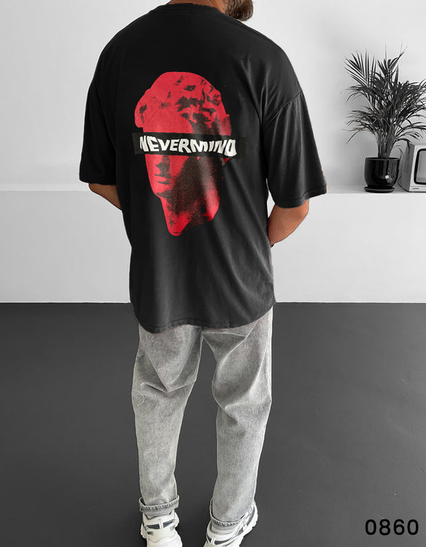 Nevermind T-Shirt Black - Oversize