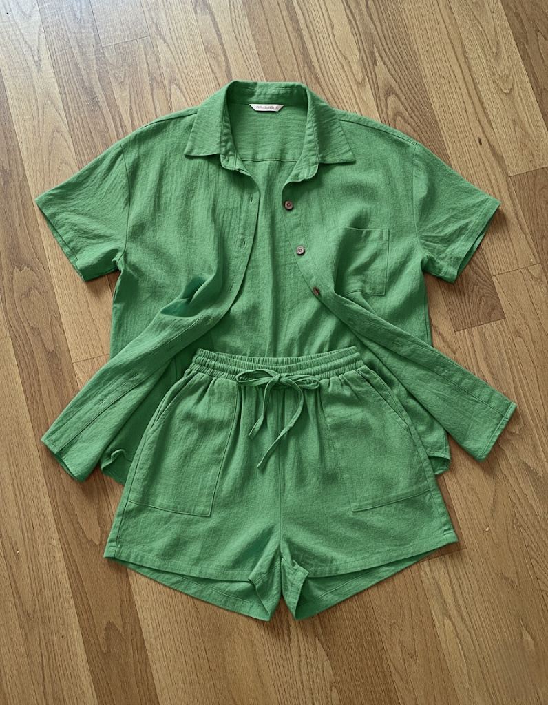 Shorts Set With Front Pocket