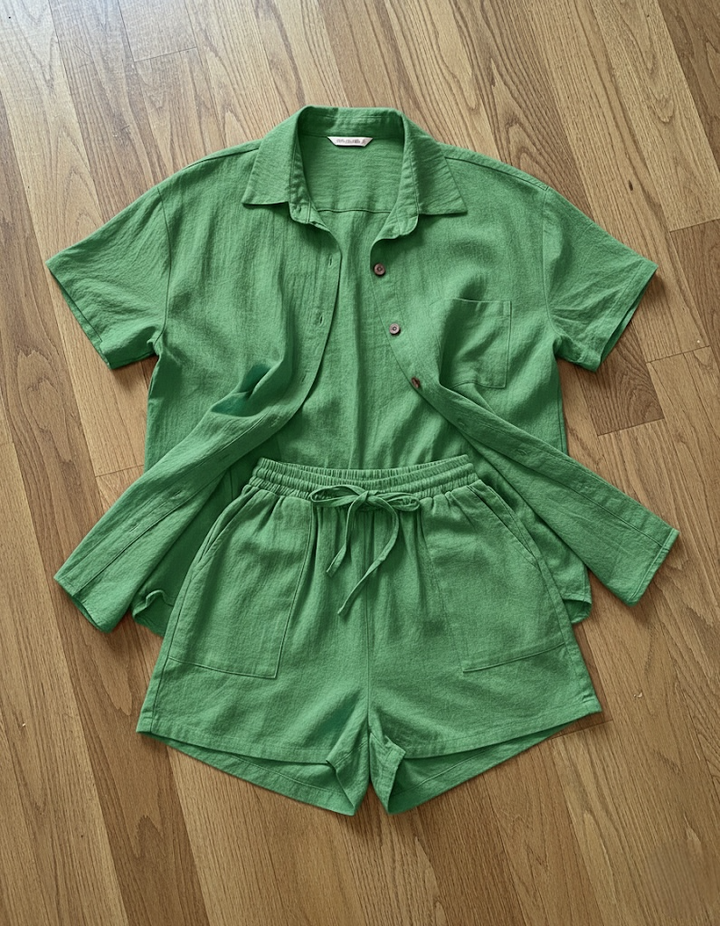 Shorts Set With Front Pocket