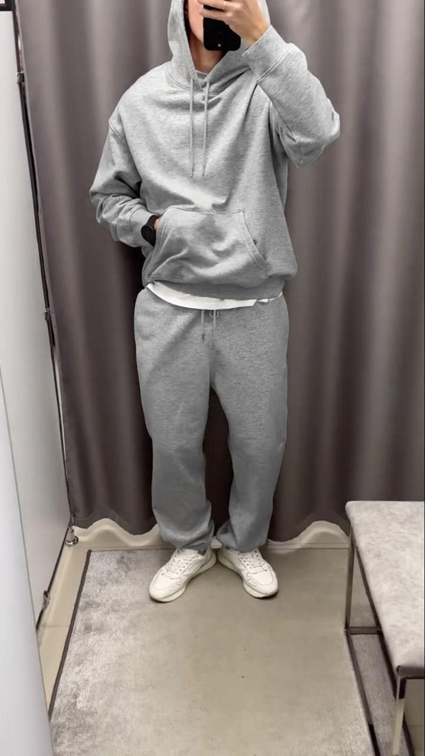 Men Fleece Hoodie Set
