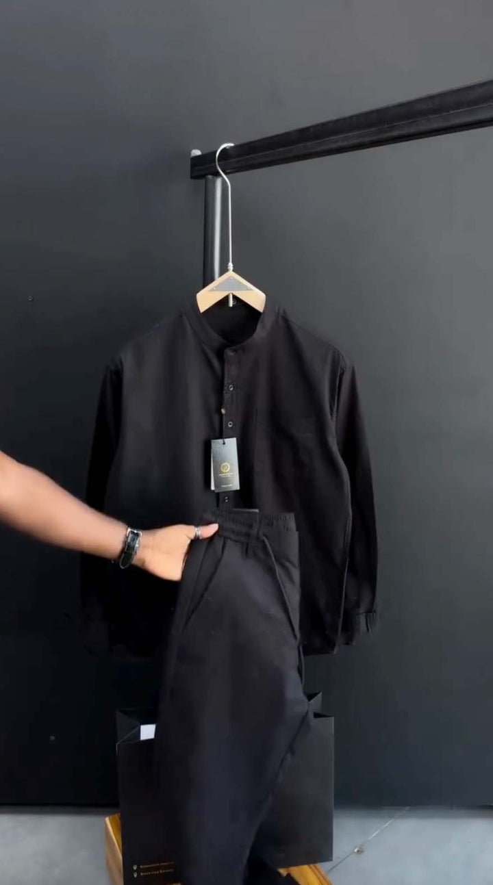 Linen Ban Collar Shirt - Pre Order