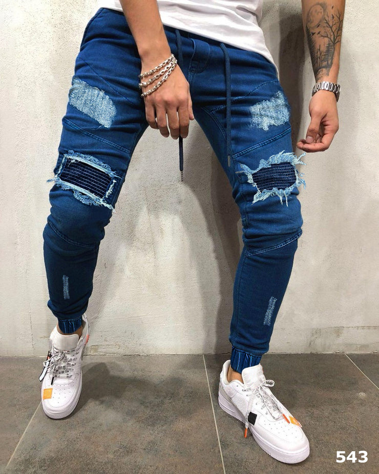 Denim Jogger Summer Ripped - 543