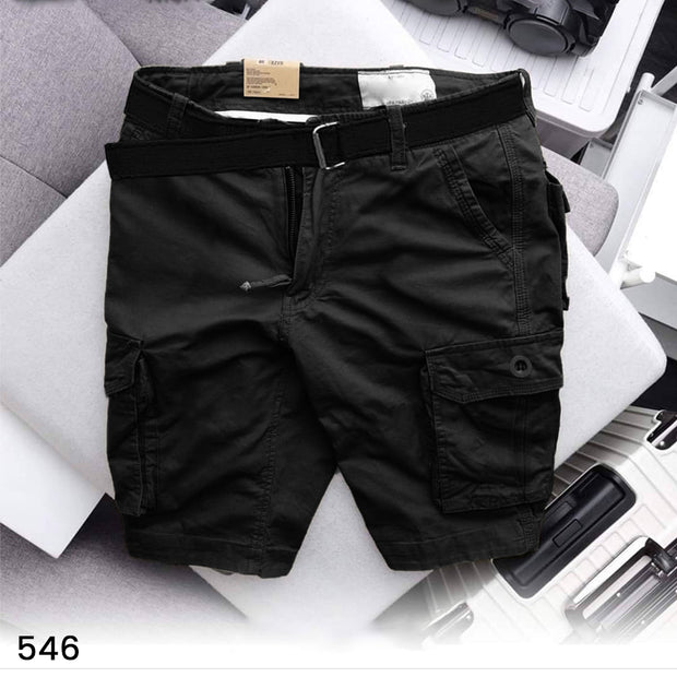 Black Cargo Shorts - 546