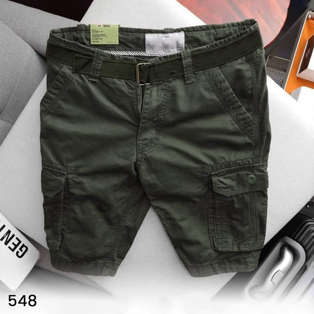 Green Cargo Shorts - 548