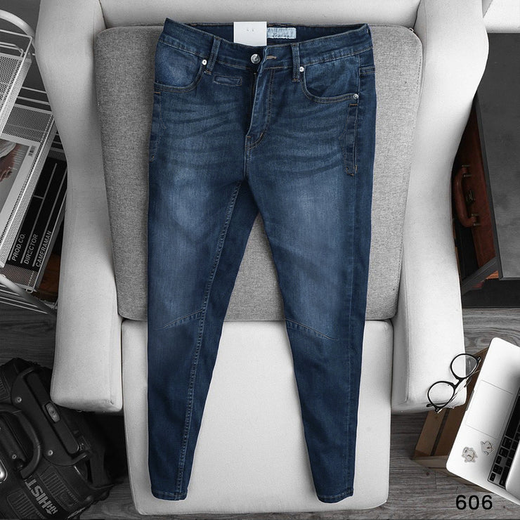 Stone Blue Carrot Fit Jeans - 606