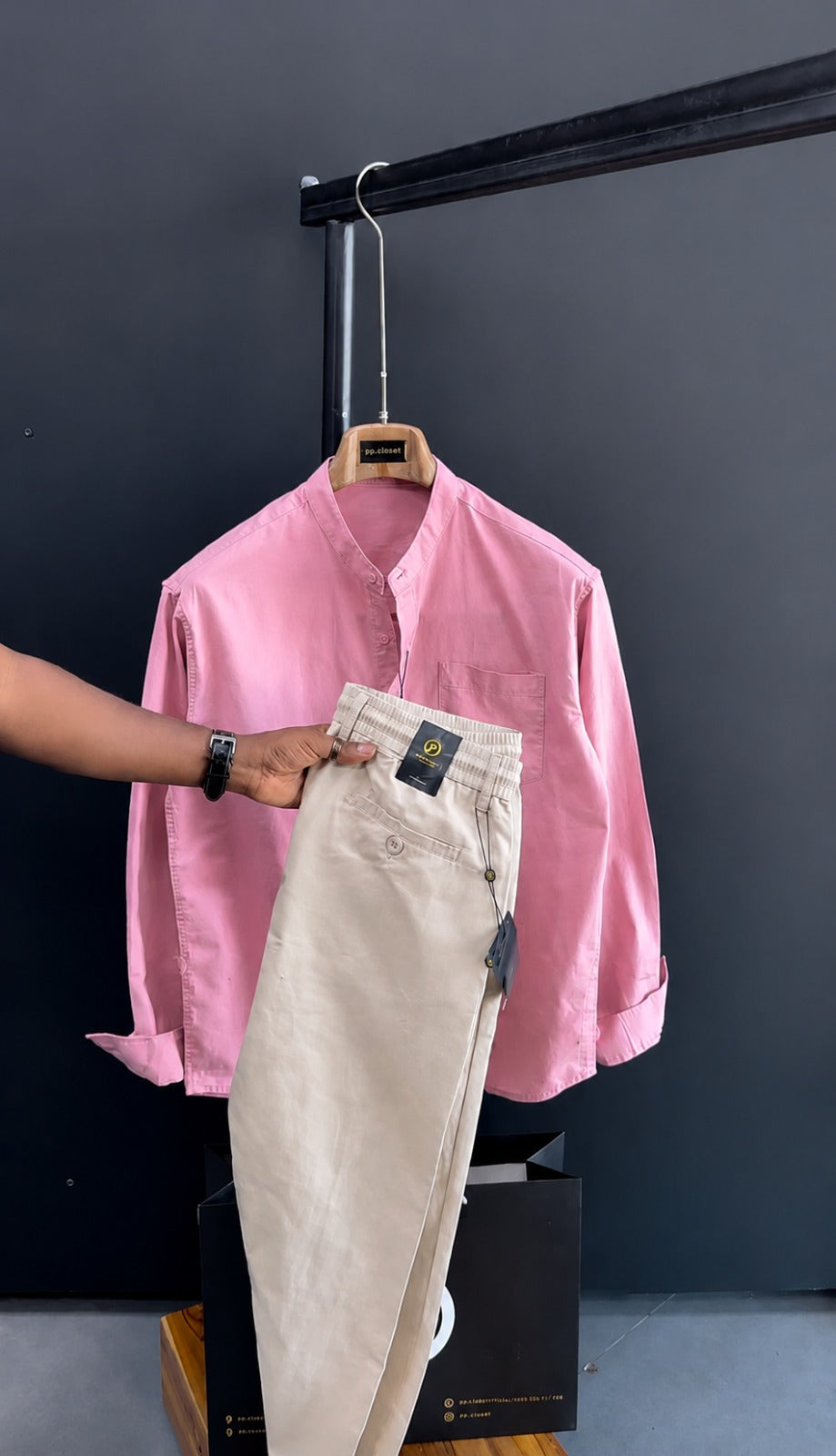 Linen Ban Collar Shirt - Pre Order
