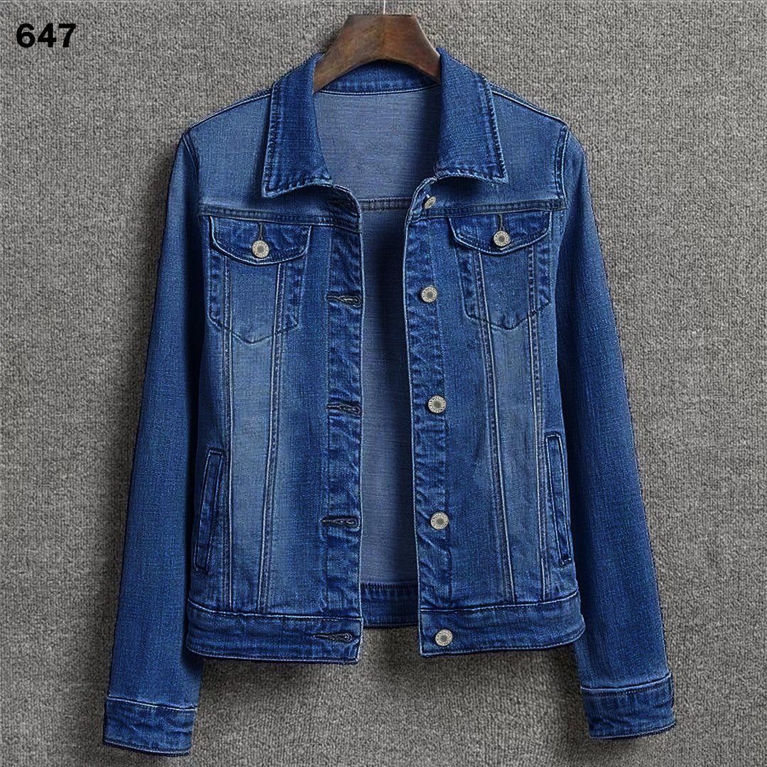Women Denim Jacket Mid Blue - 647