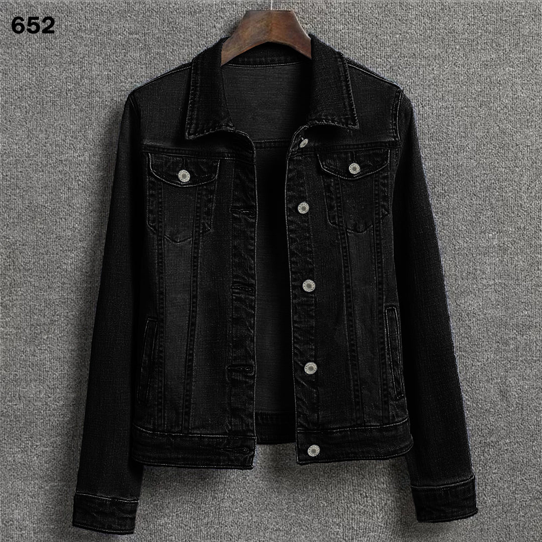 Women Denim Jacket Black - 652