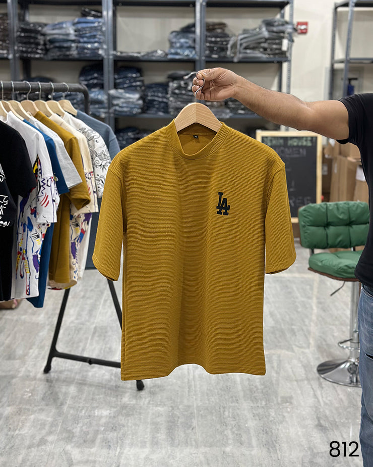 LA Print T-Shirt Mustard - Oversize