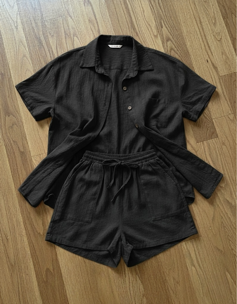 Shorts Set With Front Pocket