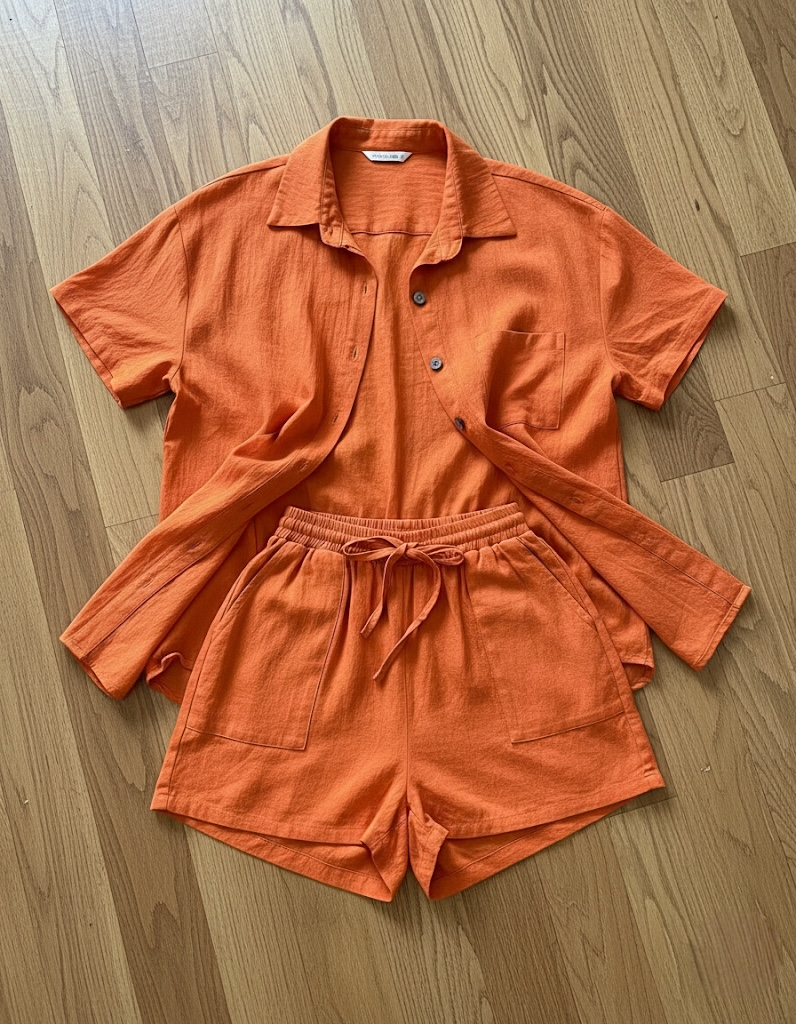 Shorts Set With Front Pocket