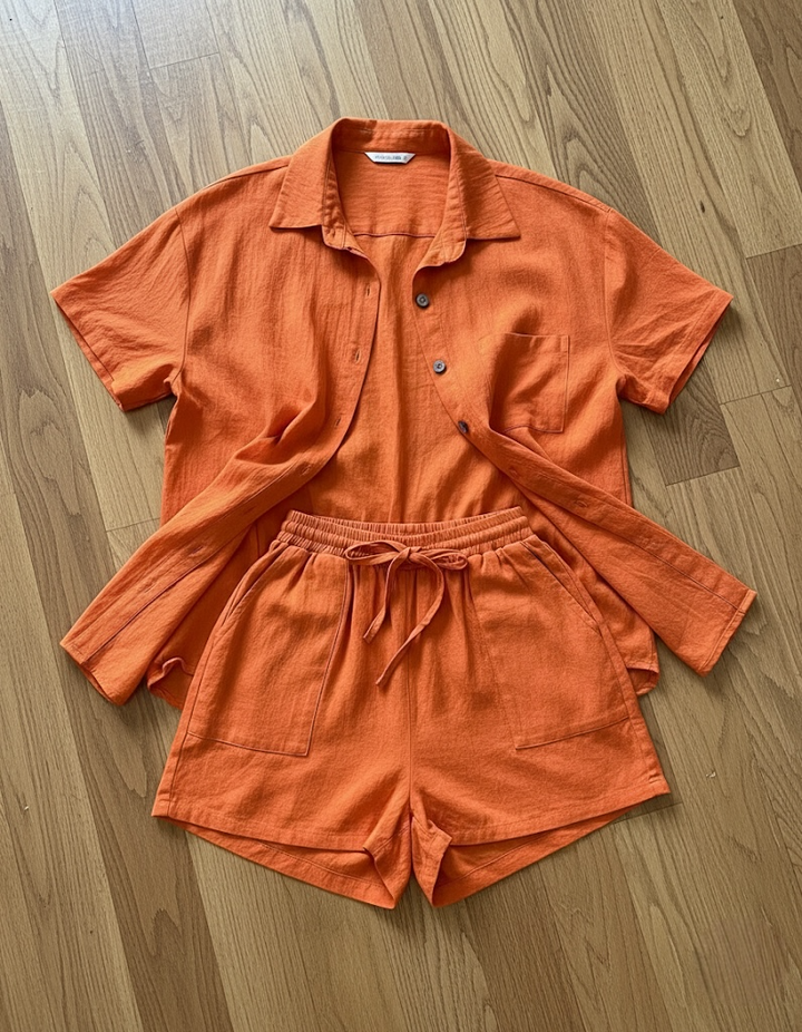 Shorts Set With Front Pocket