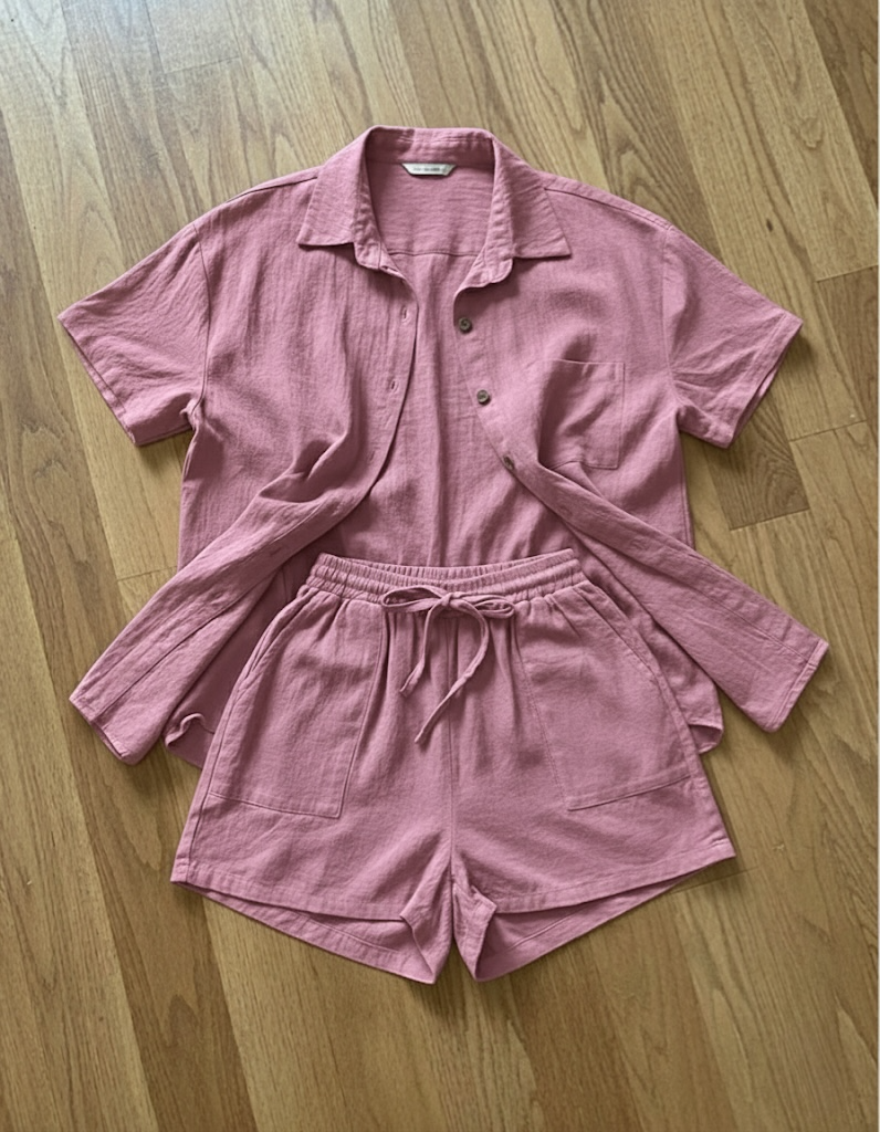 Shorts Set With Front Pocket