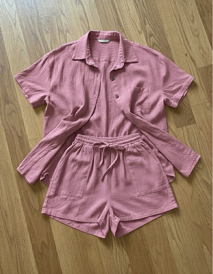 Shorts Set With Front Pocket