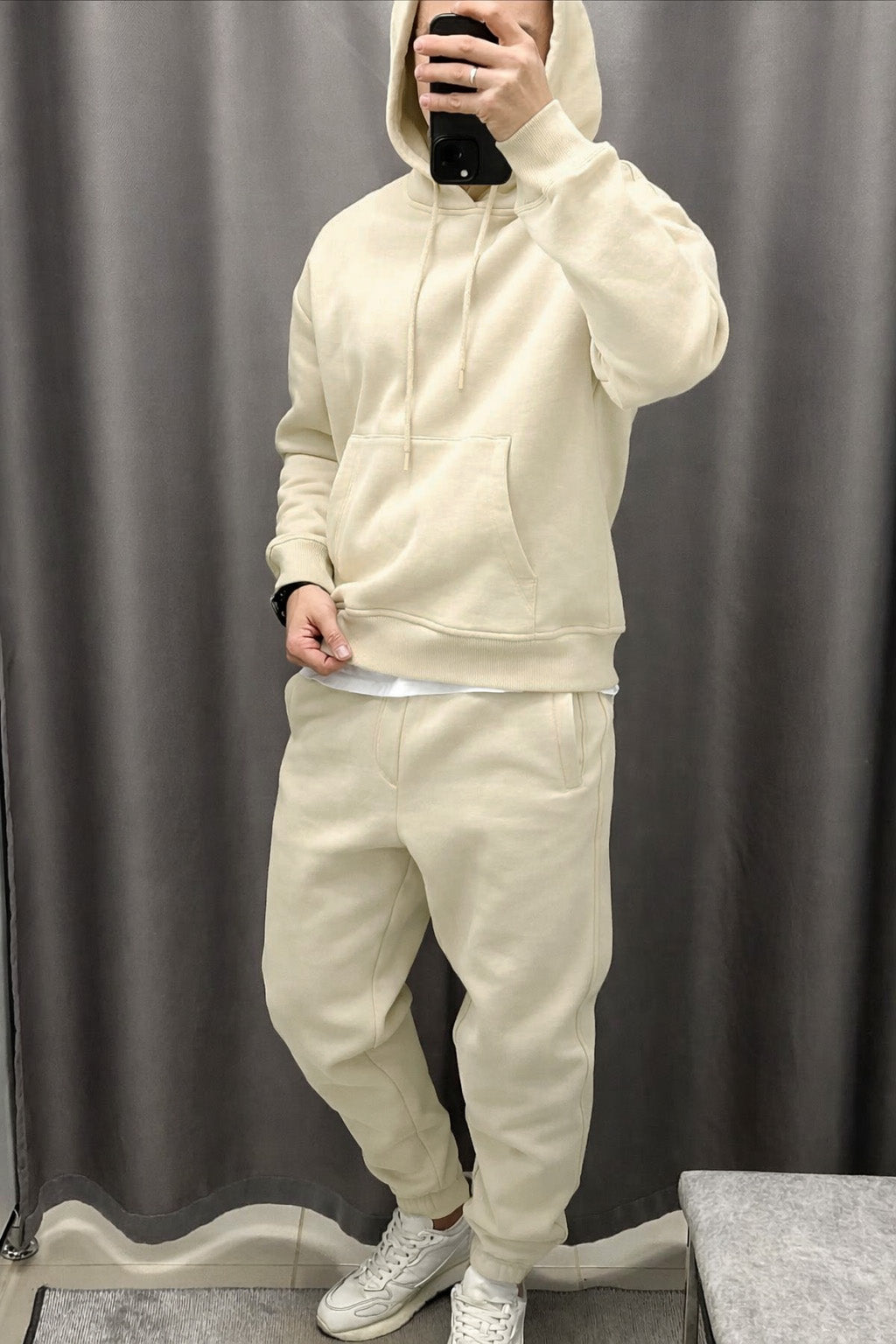 Men Fleece Hoodie Set
