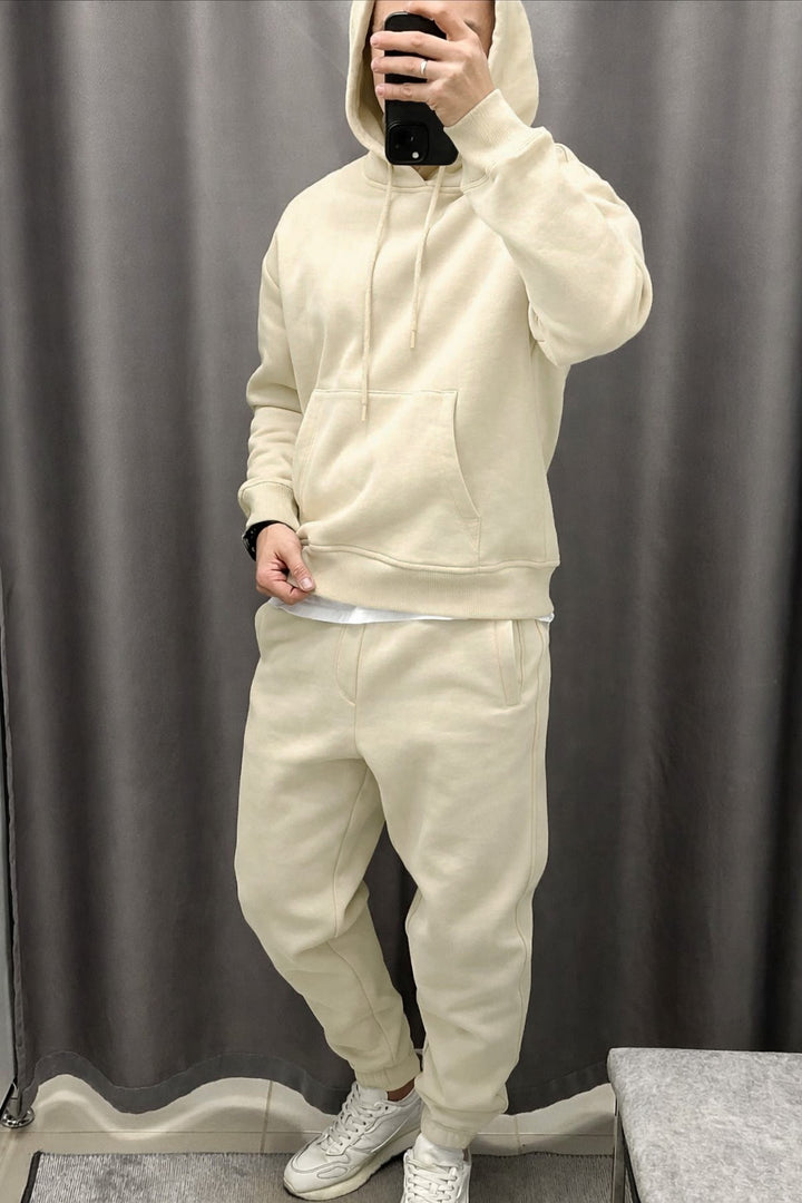 Men Fleece Hoodie Set