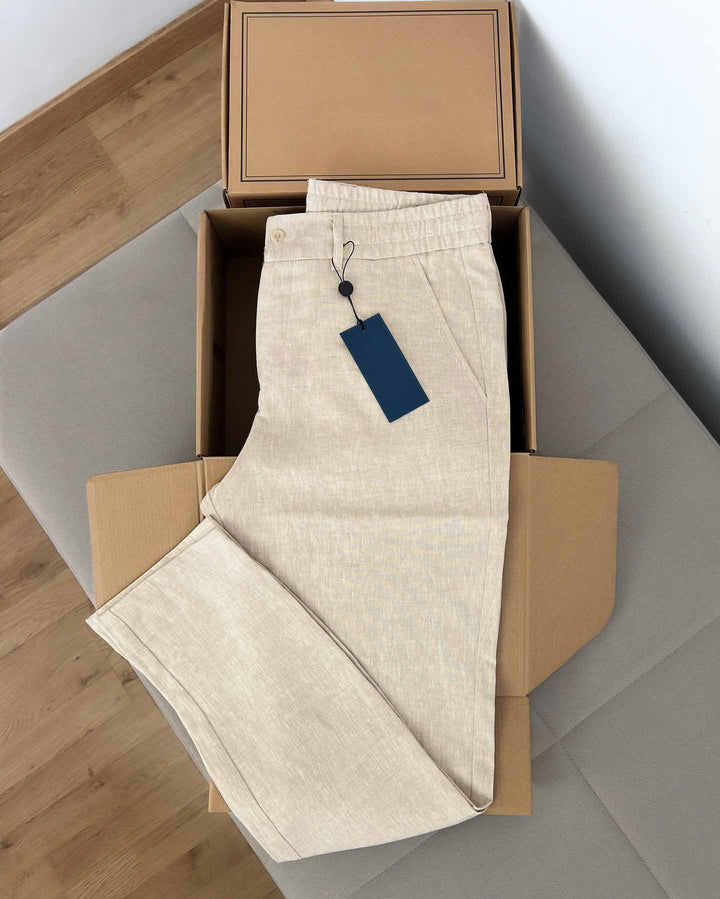 Men Linen Pants - Italian Fabric QAR