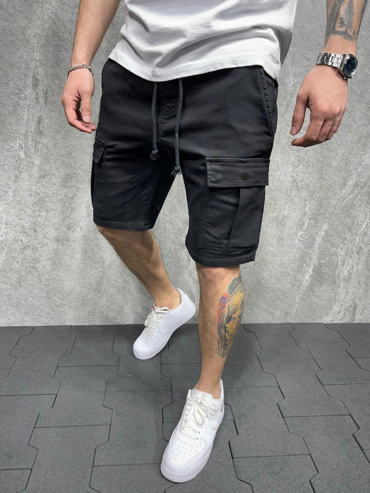 Men Cargo Shorts - With Lace
