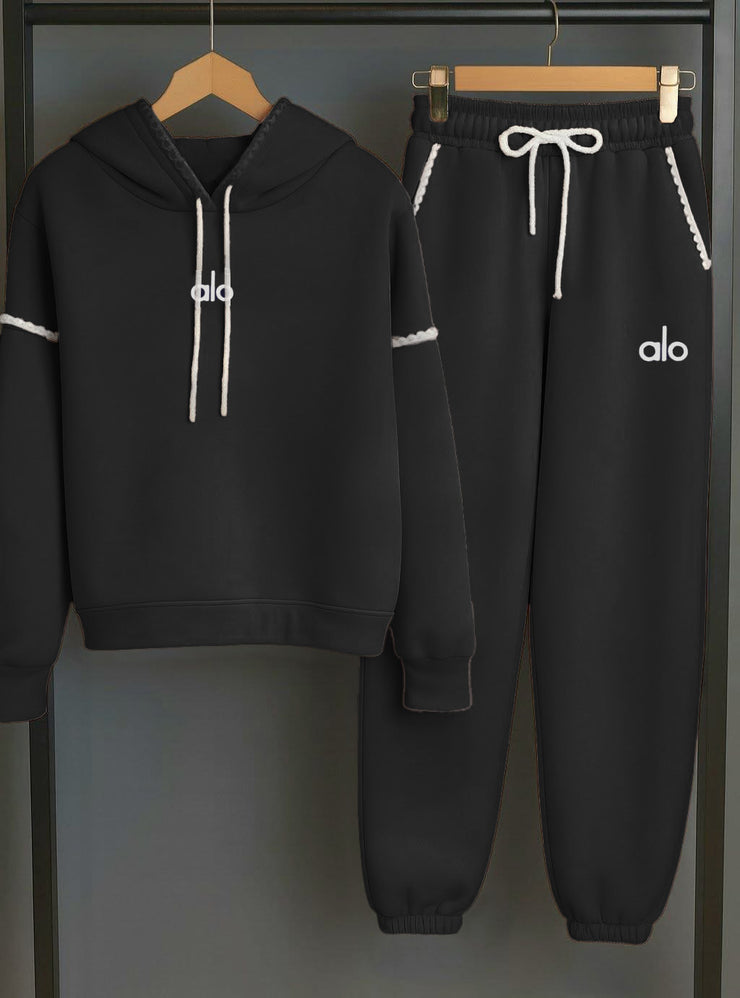 Women Alo Lace Hoodie Set - New Arrival