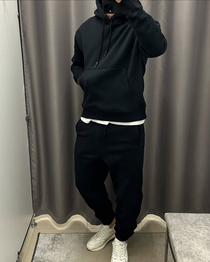 Men Fleece Hoodie Set