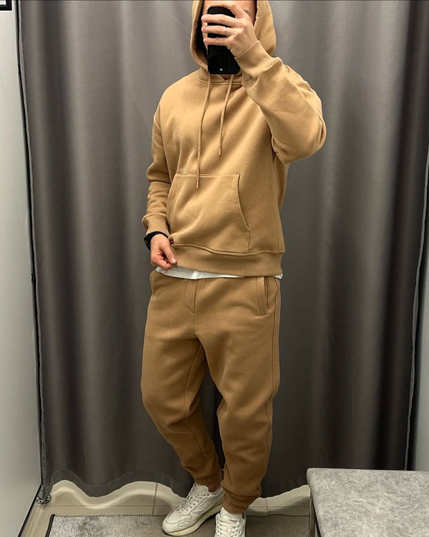 Men Fleece Hoodie Set