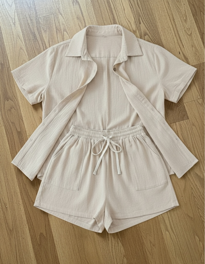 Shorts Set With Front Pocket