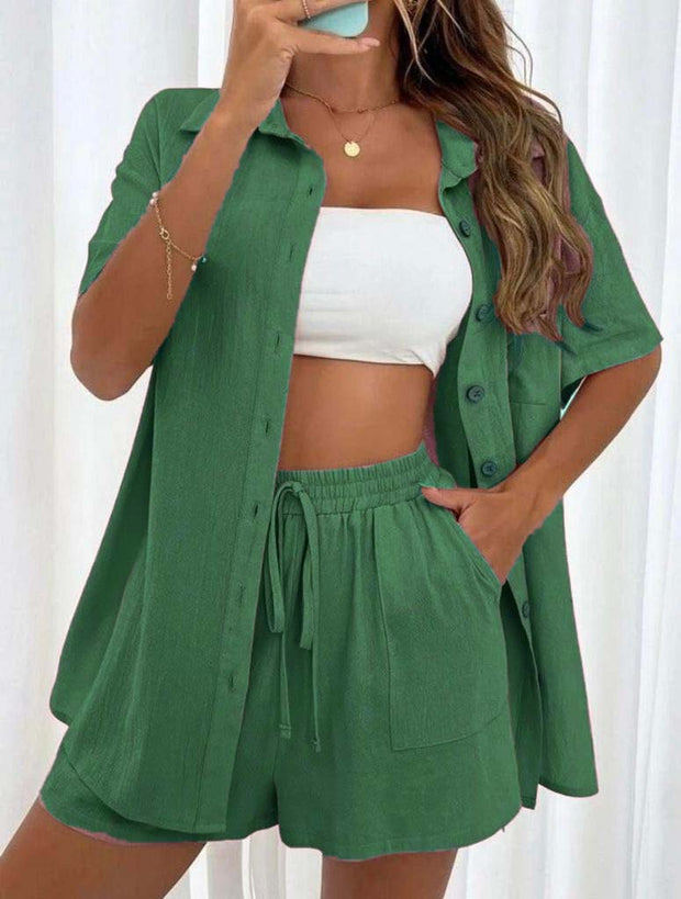 Shorts Set With Front Pocket