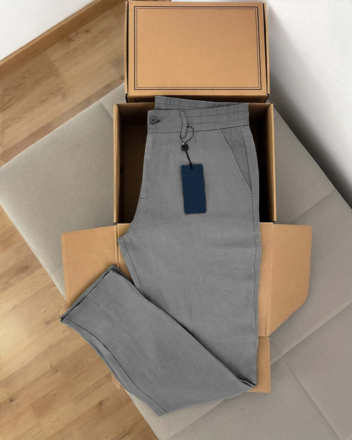 Men Linen Pants - Italian Fabric QAR