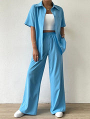 Palazzo Matching Sets Half Sleeve