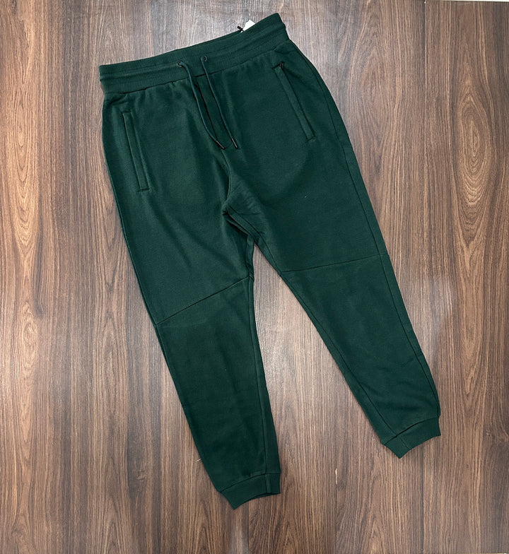 Ribbed Jogger Trouser- Bottle Green