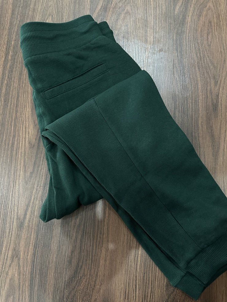 Ribbed Jogger Trouser- Bottle Green