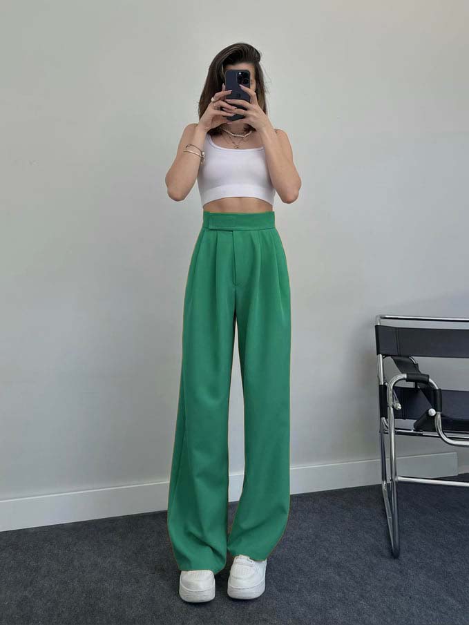 High Waist Palazzo Pants - 0969