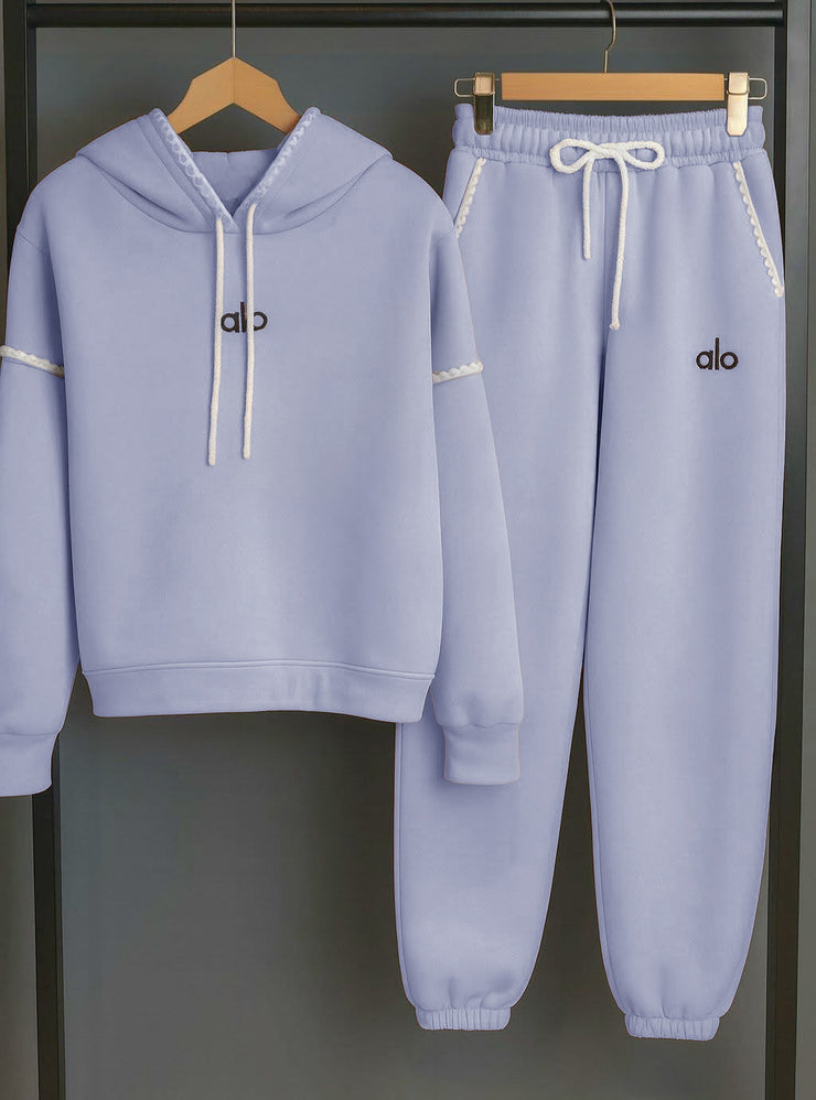 Women Alo Lace Hoodie Set - New Arrival