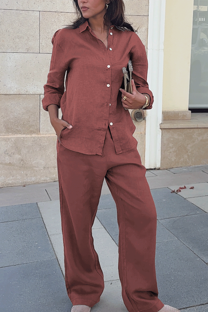 Women British Linen Set