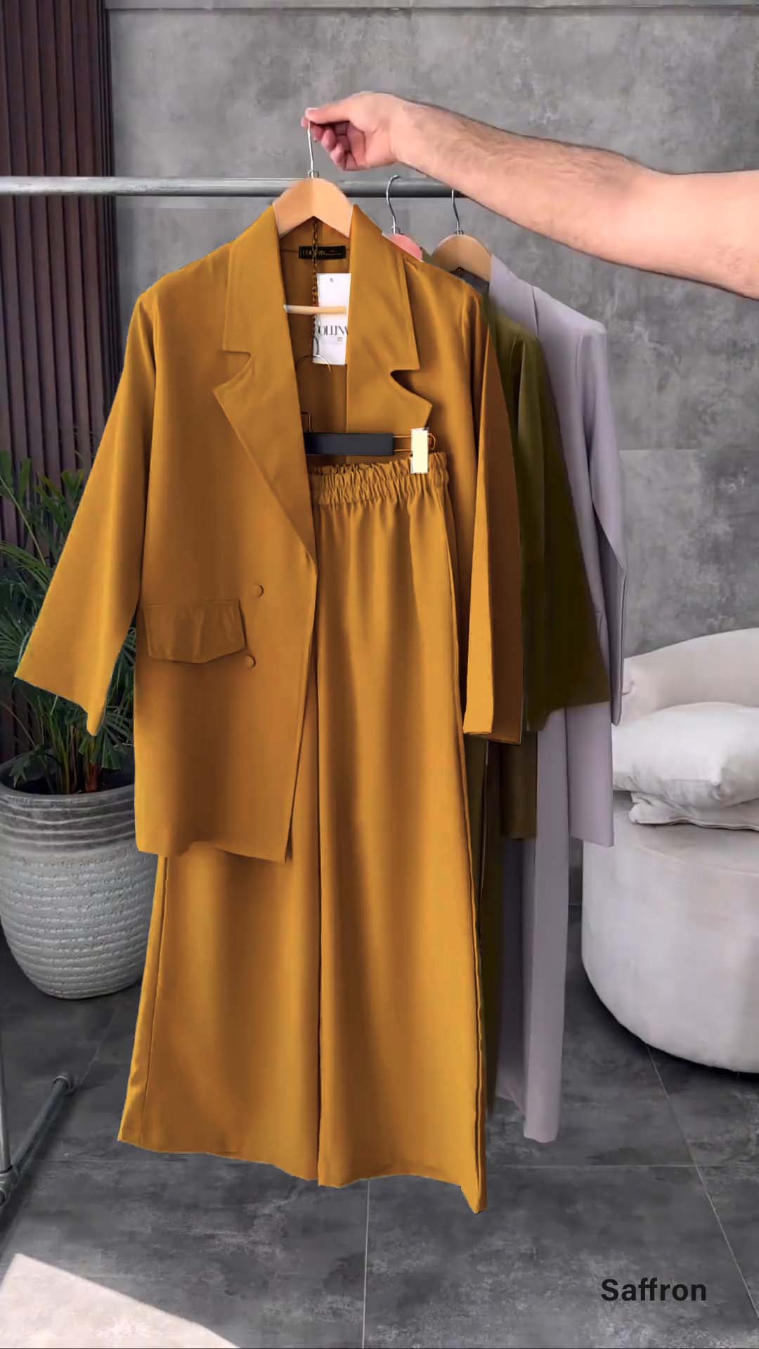 British Collar Loose Fit Blazer &amp; Pants