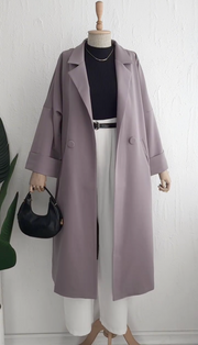 Modest Crepe Trench Coat