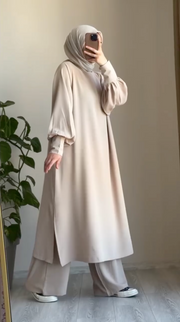 Women Long Shirt & Trouser Co-ord Set