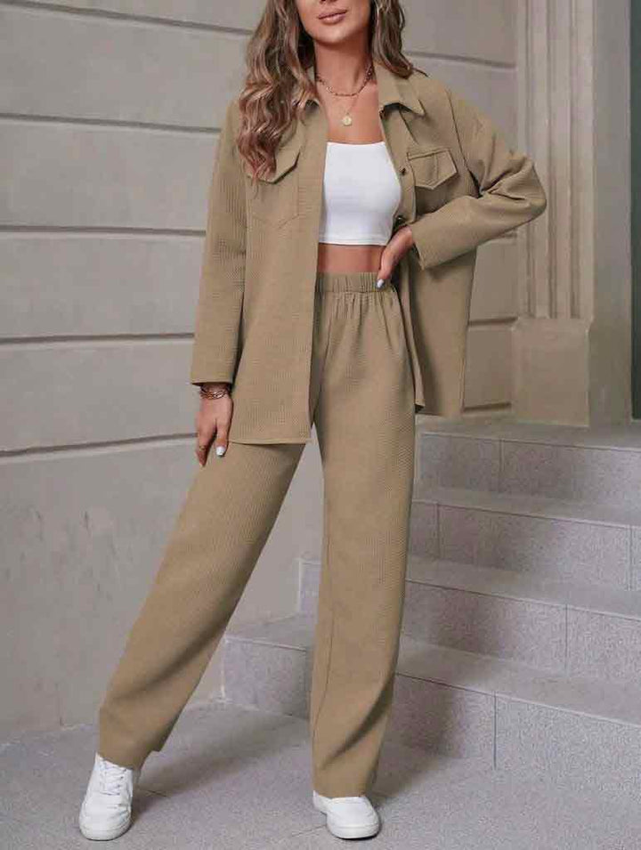 Casual Block Knitted Co-ord Set