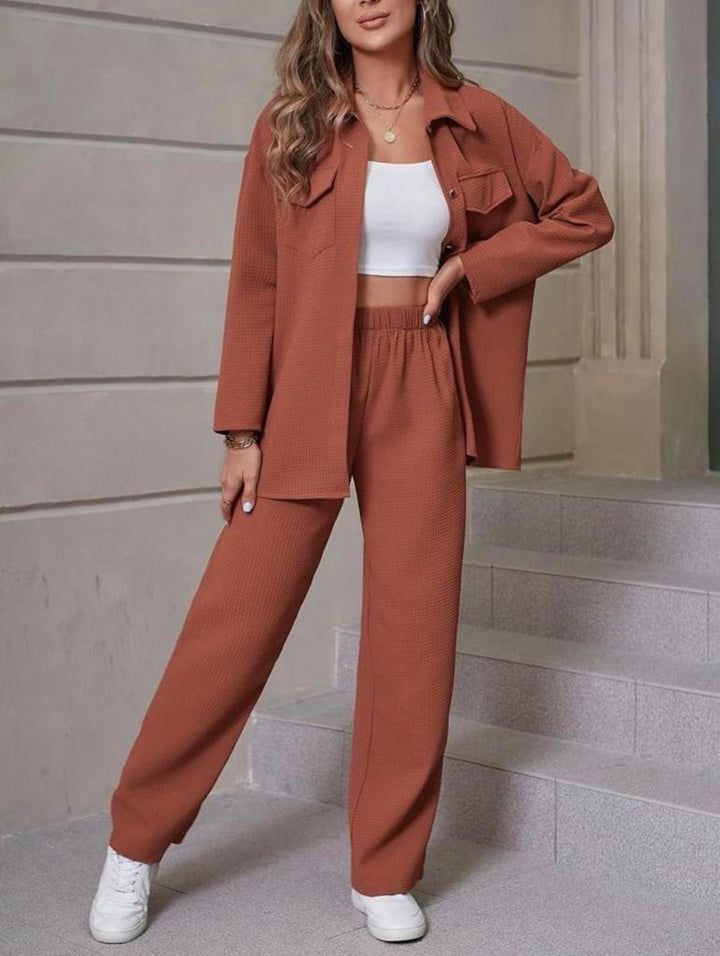 Casual Block Knitted Co-ord Set