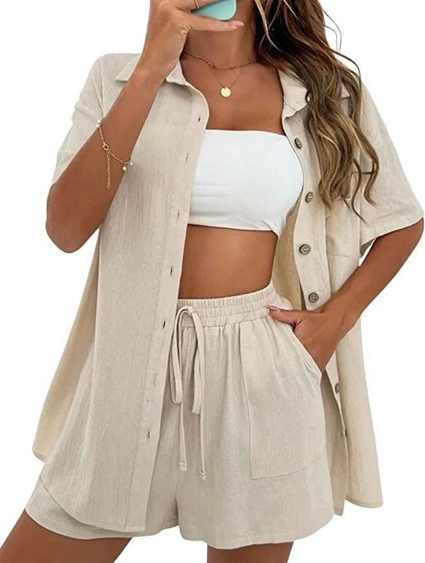 Shorts Set With Front Pocket