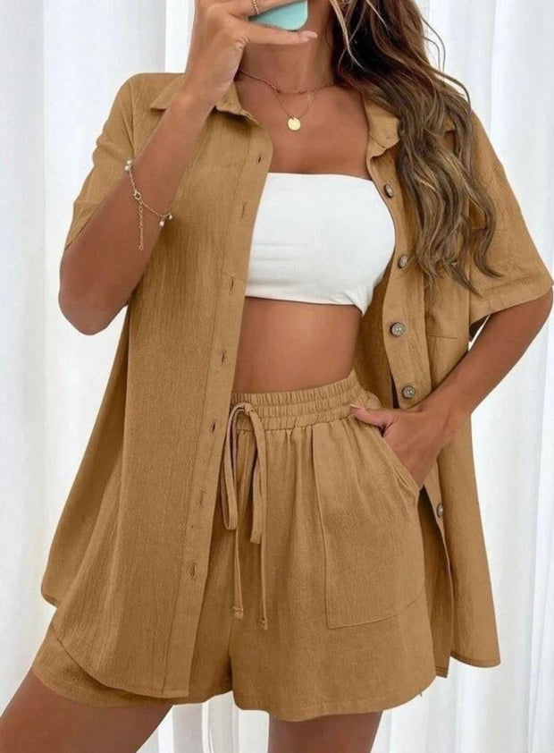 Shorts Set With Front Pocket