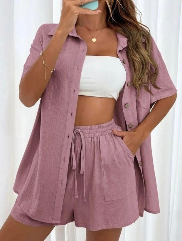 Shorts Set With Front Pocket