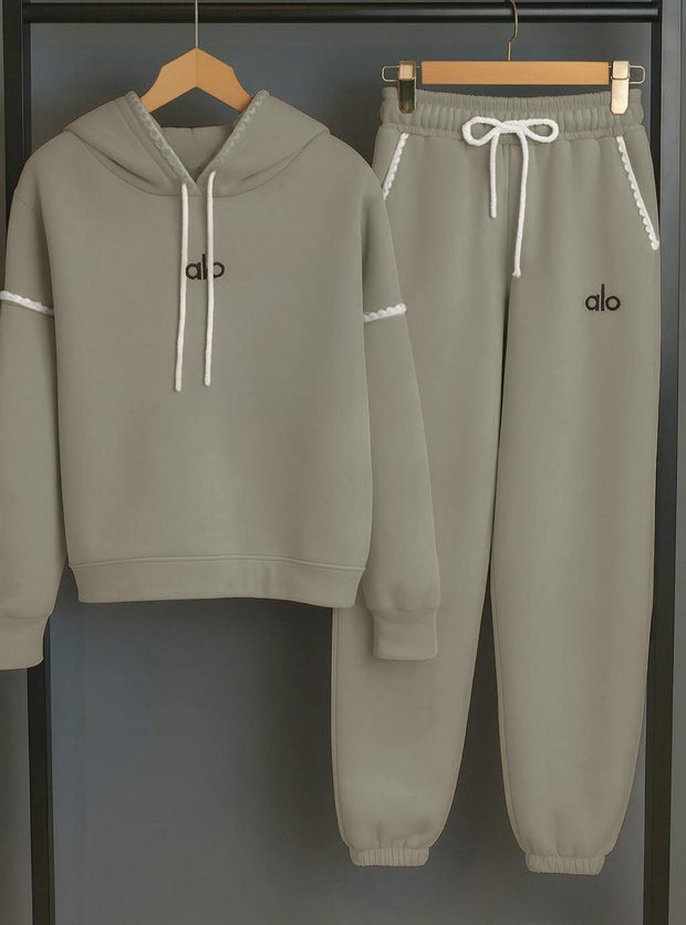 Women Alo Lace Hoodie Set - New Arrival