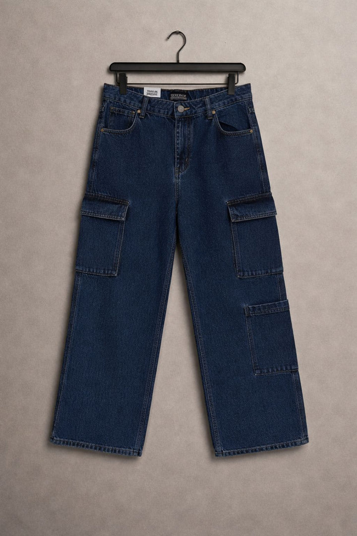 Women Wide Leg Cargo Jeans