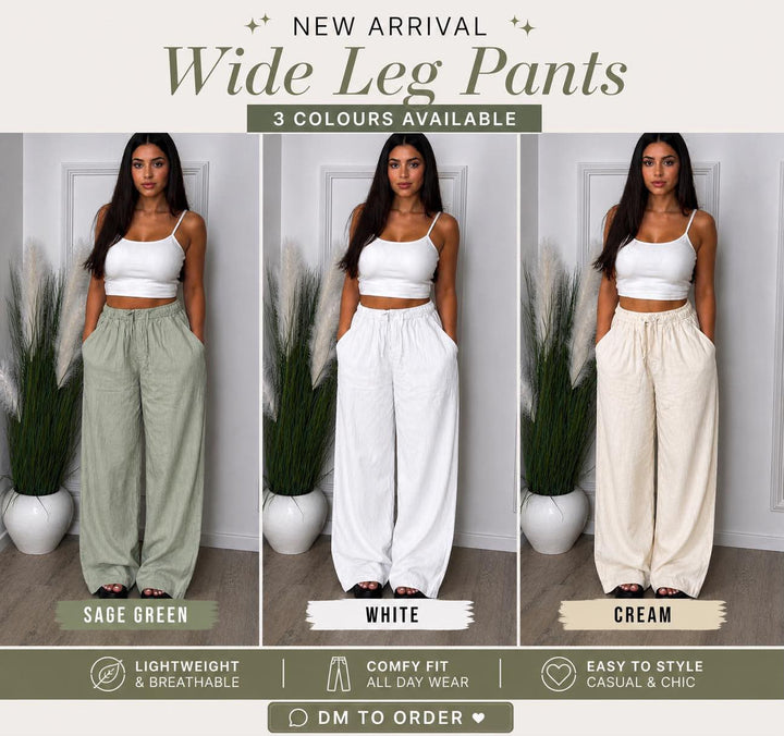 Women Wide Leg Remi Cotton - QAR