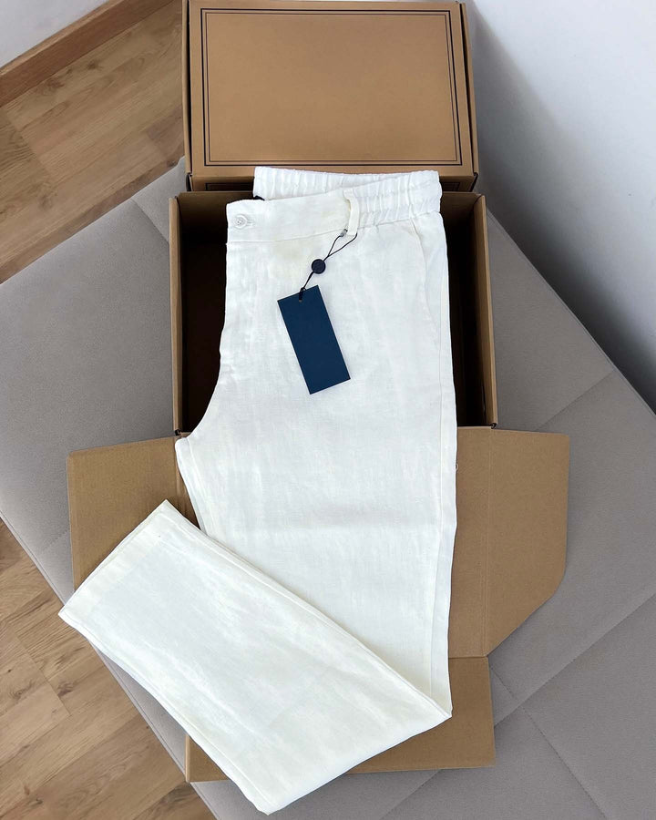 Men Linen Pants - Italian Fabric QAR