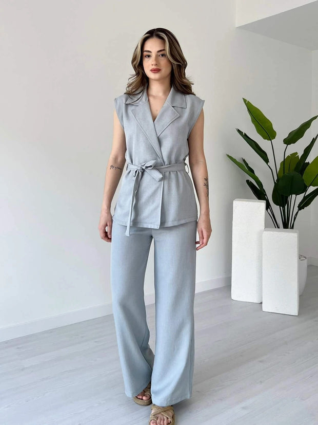 Tied Vest & Pants Set