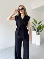 Tied Vest & Pants Set