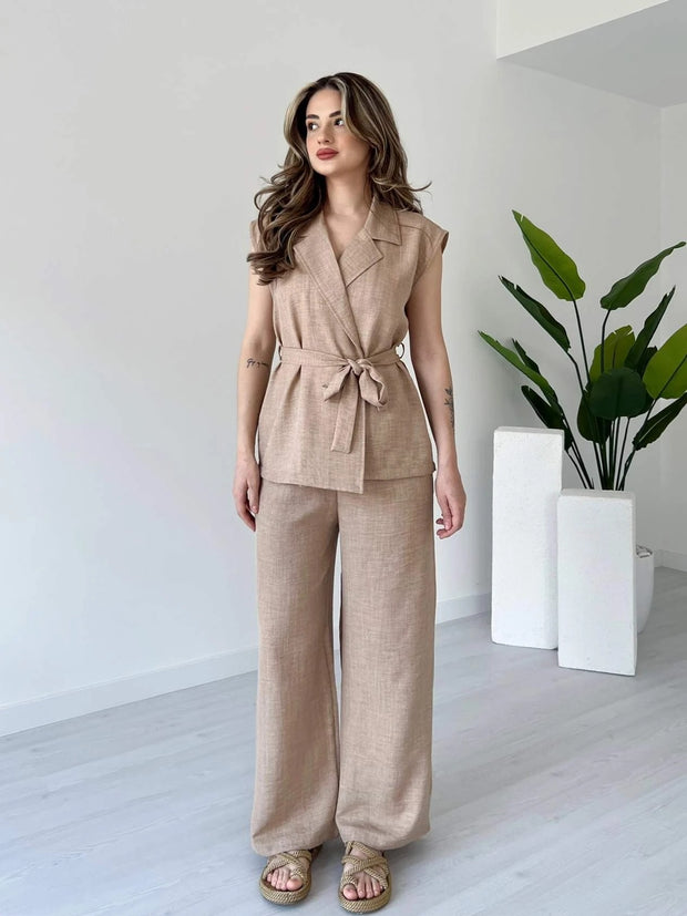 Tied Vest & Pants Set